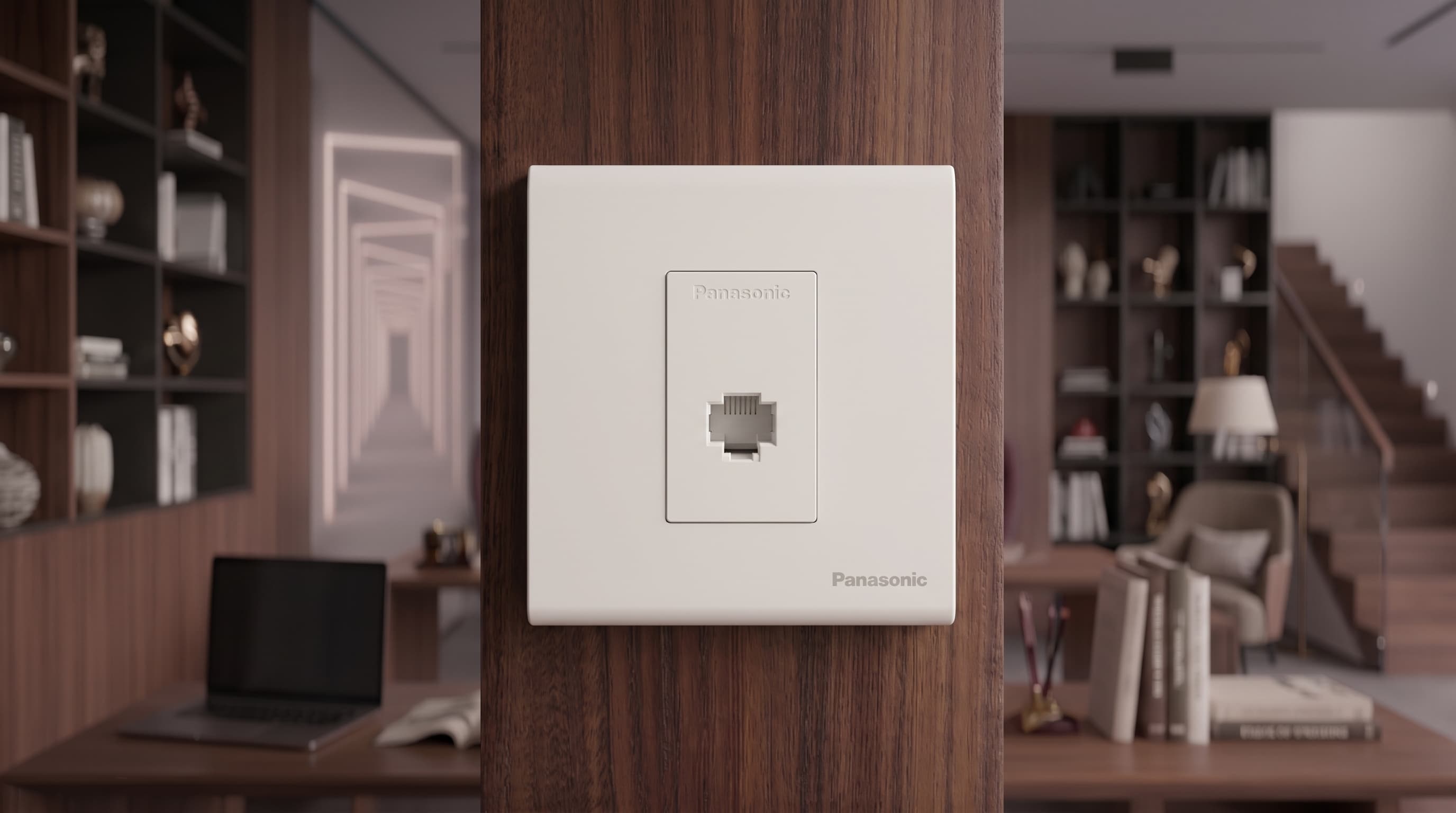 سويجات باناسونك وايد سوكت تلفون ابيض